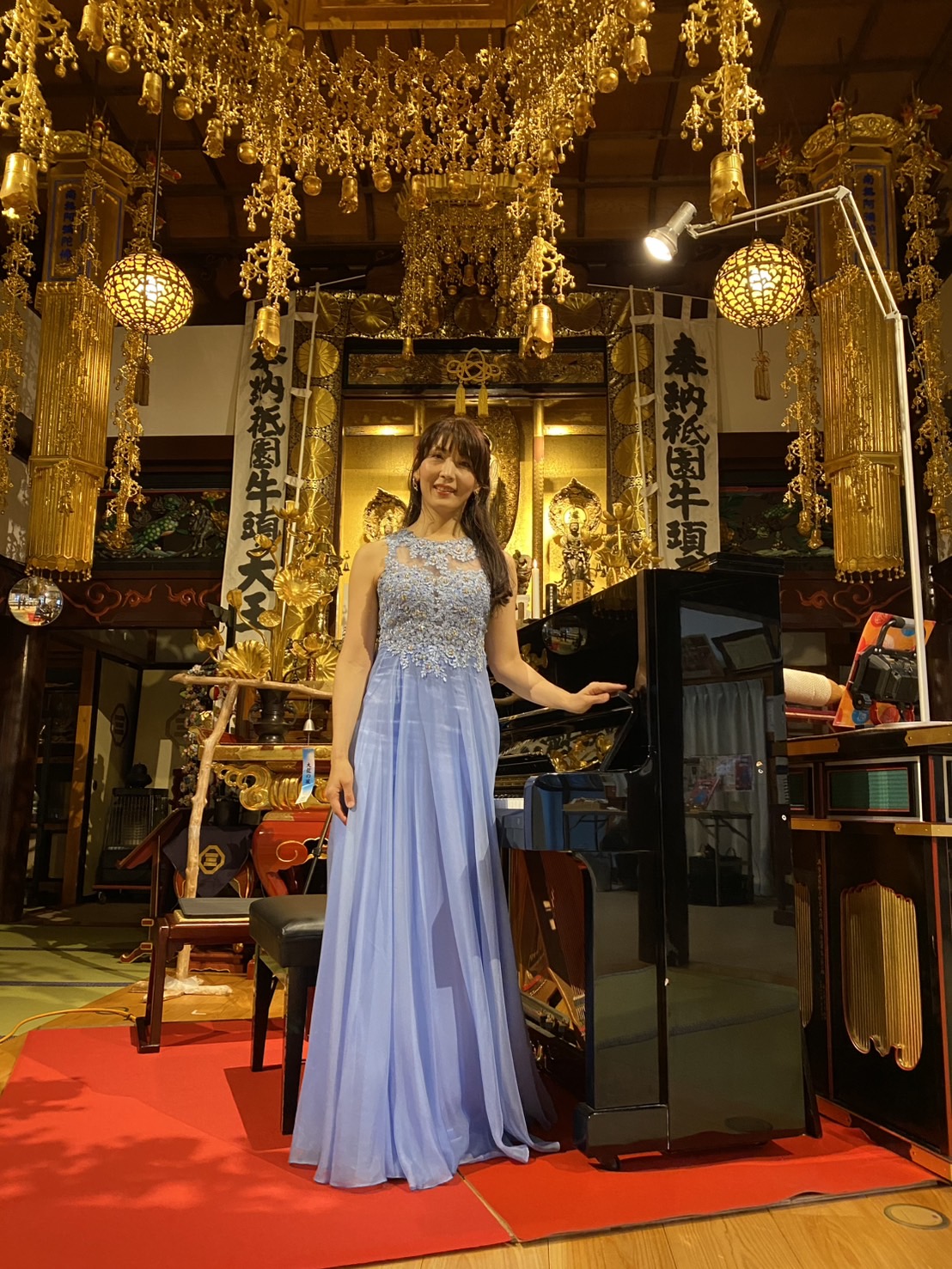 一関市の三社祭 長徳寺にて特別コンサートで藤波結花がおピアノ演奏